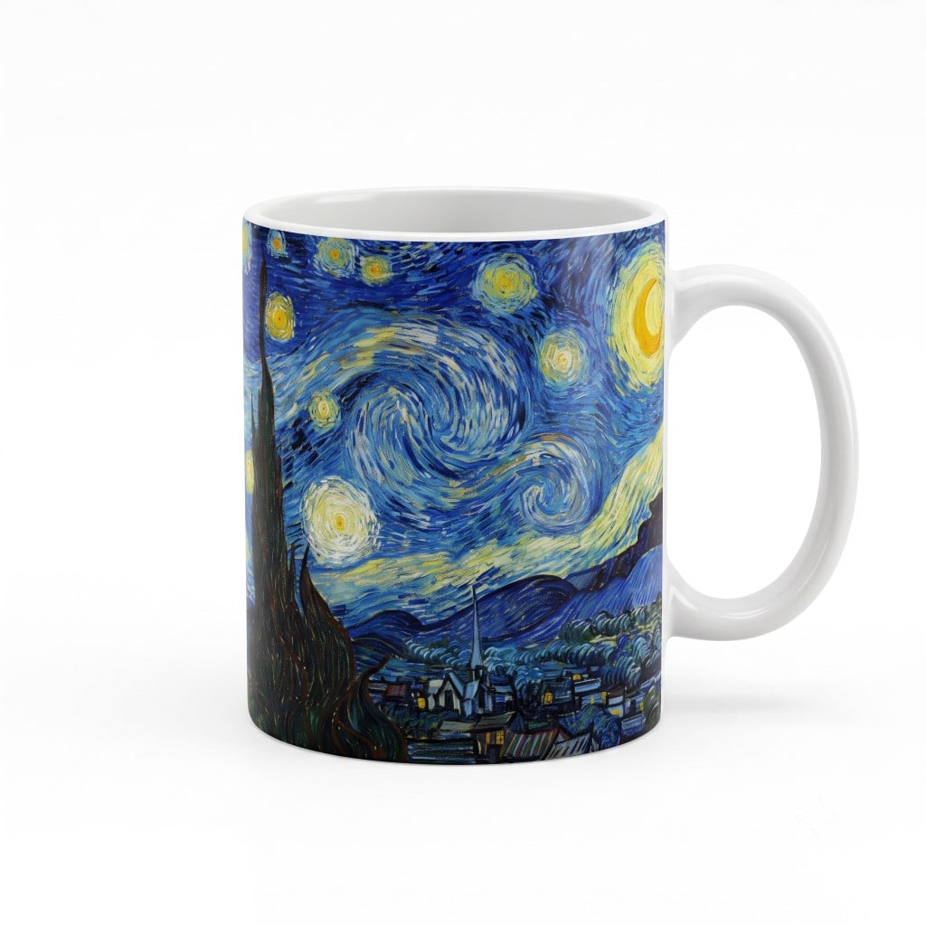 PebbleHead Starry Night (Vincent van Gogh) Ceramic Coffee Mug (325 ml)